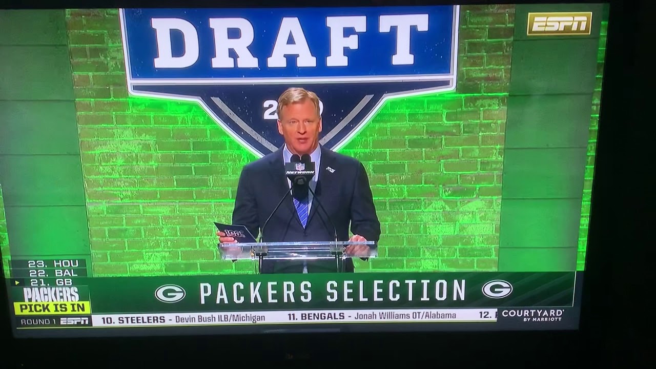2019 NFL Draft-  Safety Darnell Savage Selected by the Green Bay Packers With the 21st Pick