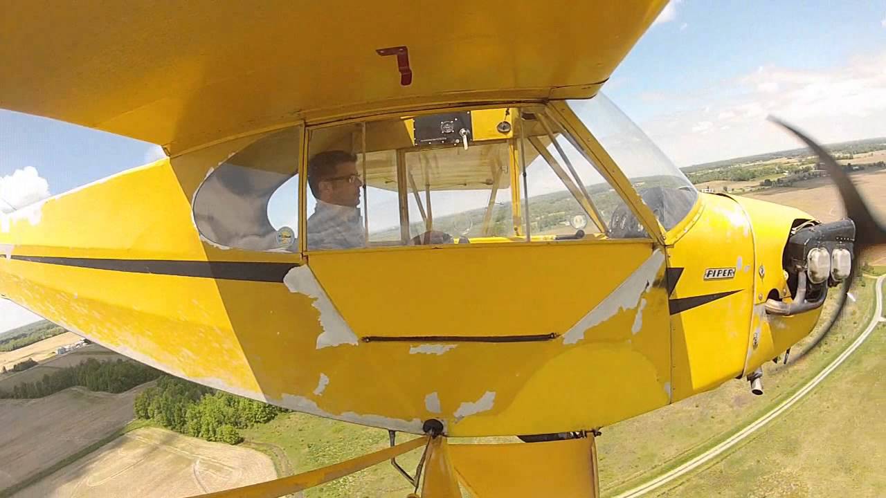 Piper J3 Cub Aerobatics with Emerson Stewart at Discover Aviation Days 2014