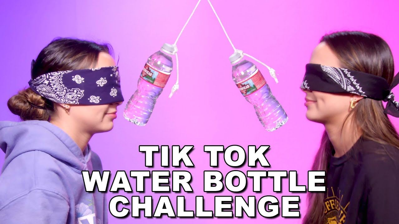 TikTok Water Bottle Challenge with MYSTERY ITEMS - Merrell Twins