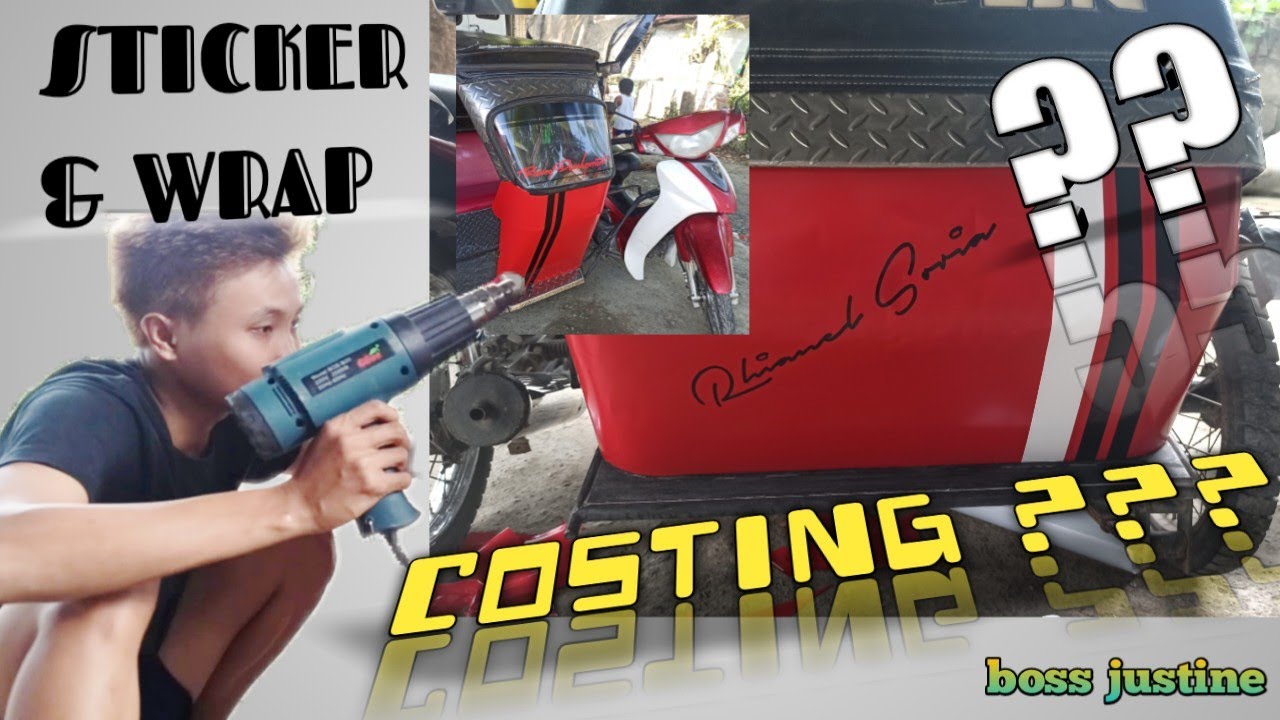 Tips, Tutorial and Costing for wrapping motorcycle sidecar.