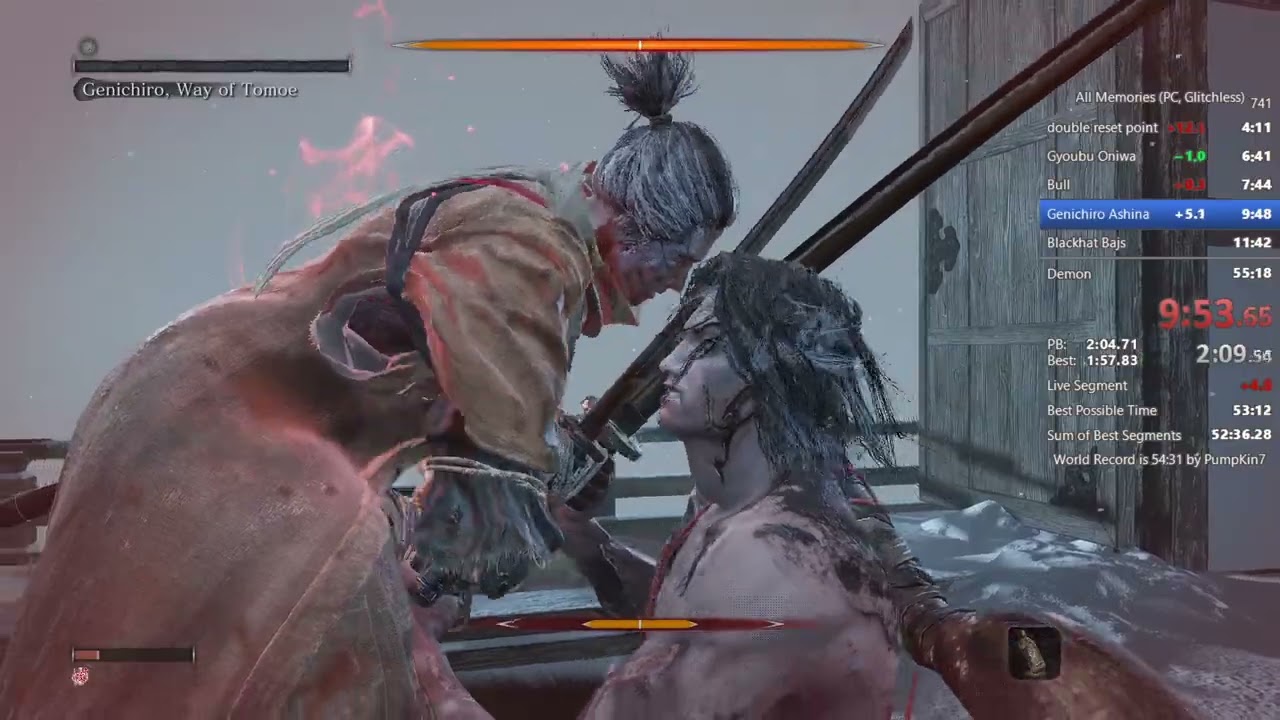 Sekiro - All Memories Glitchless Speedrun in 54:49