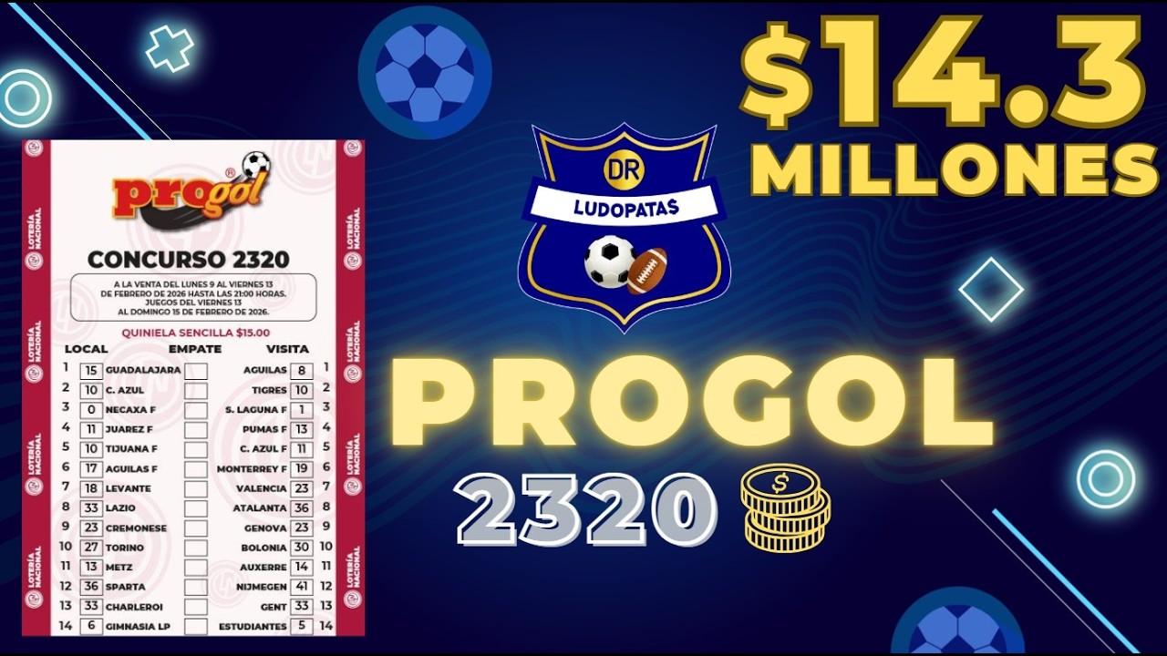 Pronósticos PROGOL 2320 |  ANÁLISIS y CÓMO JUGAR la Quiniela de PROGOL