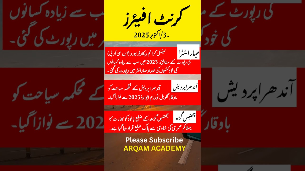 Current affairs in urdu october 2025 | Gk in urdu | #currentaffairs #currentgk