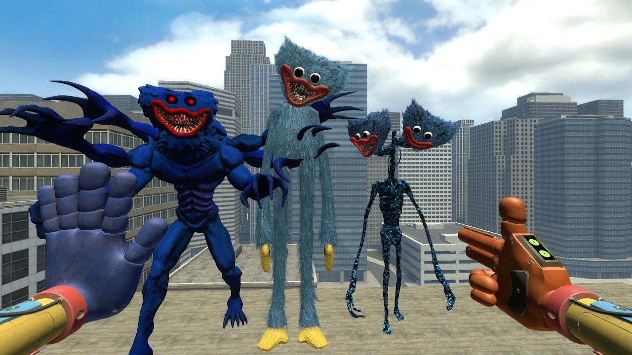HYDRA HUGGY WUGGY FROM POPPY PLAYTIME CHASES ME THROUGH THE CITY IN TERROR! | GARRY`S MOD