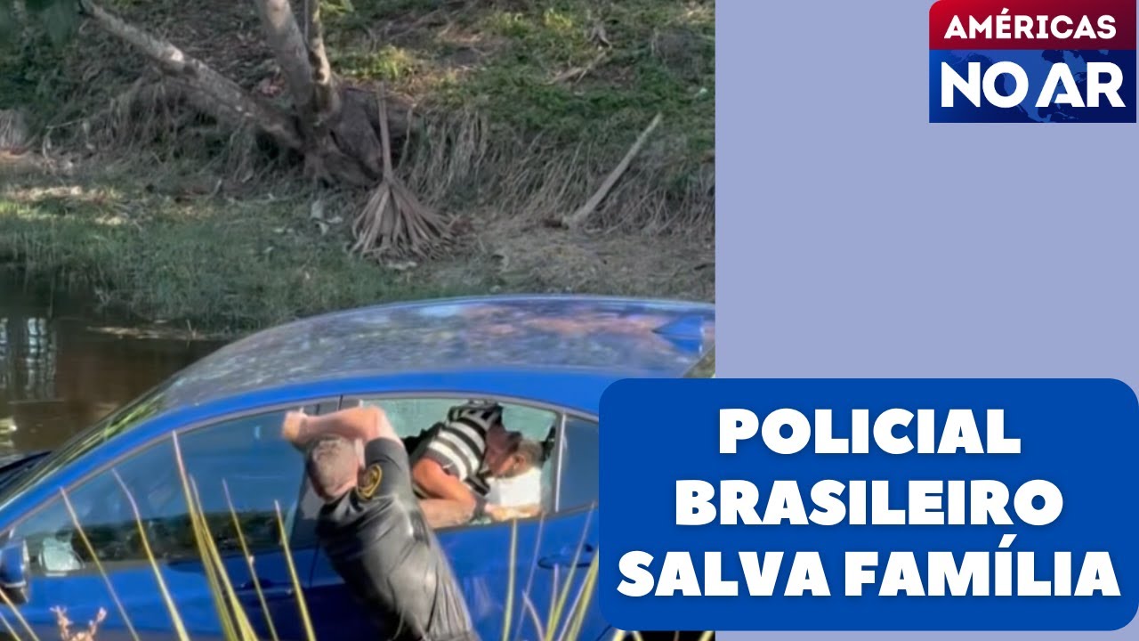Américas No Ar - 23/04/25 - Policial brasileiro vira destaque ao salvar uma família em rio nos EUA