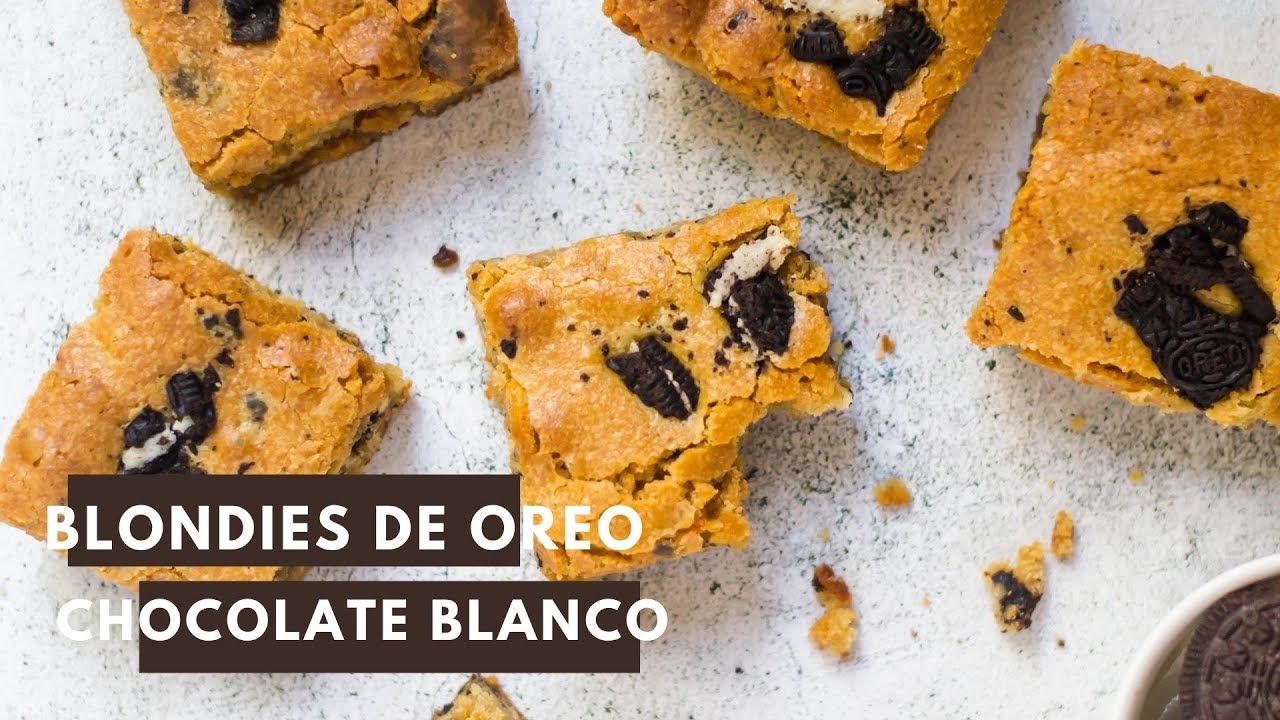 Blondies de Oreo y Chocolate Blanco
