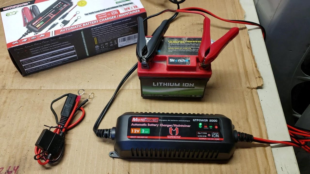 Dirt Bike winter battery charging - lithium ion & lead acid batteries