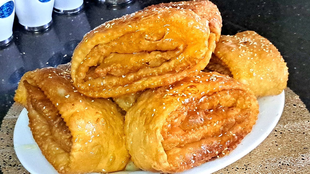 خشخاش مورق ومقرمش ومعسل سهل التحضير  اقتصادي بدون آلةالتوريق/khochkhache gâteau au miel recette