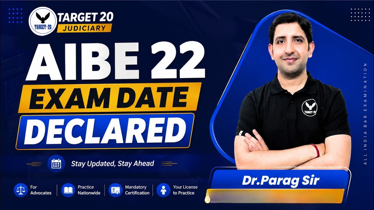 AIBE 22 Exam Date OUT | Official Notification | Complete Analysis by Dr. Parag Sir
