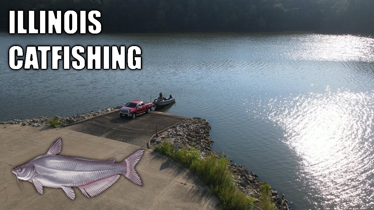 This Illinois Power Plant Lake is LOADED With Blue Catfish - Catching Over 100lbs of Catfish!