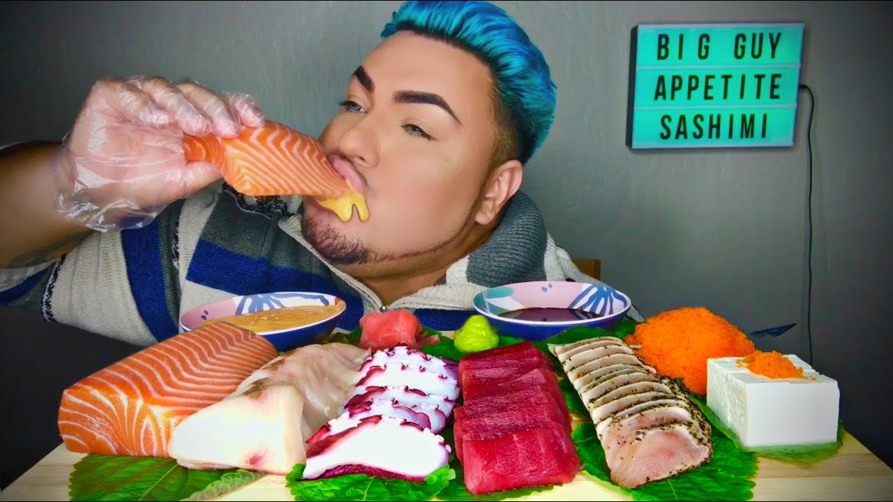 MASSIVE SASHIMI MUKBANG • SALMON, TUNA, HAMACHI, & OCTOPUS