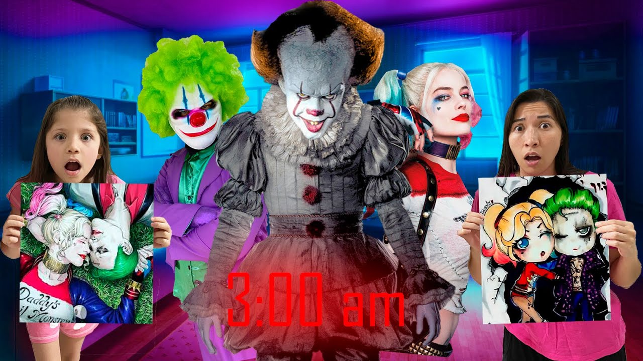★ DESENHAMOS O CORINGA E ARLEQUINA AS 3 HORAS DA MANHÃ ★