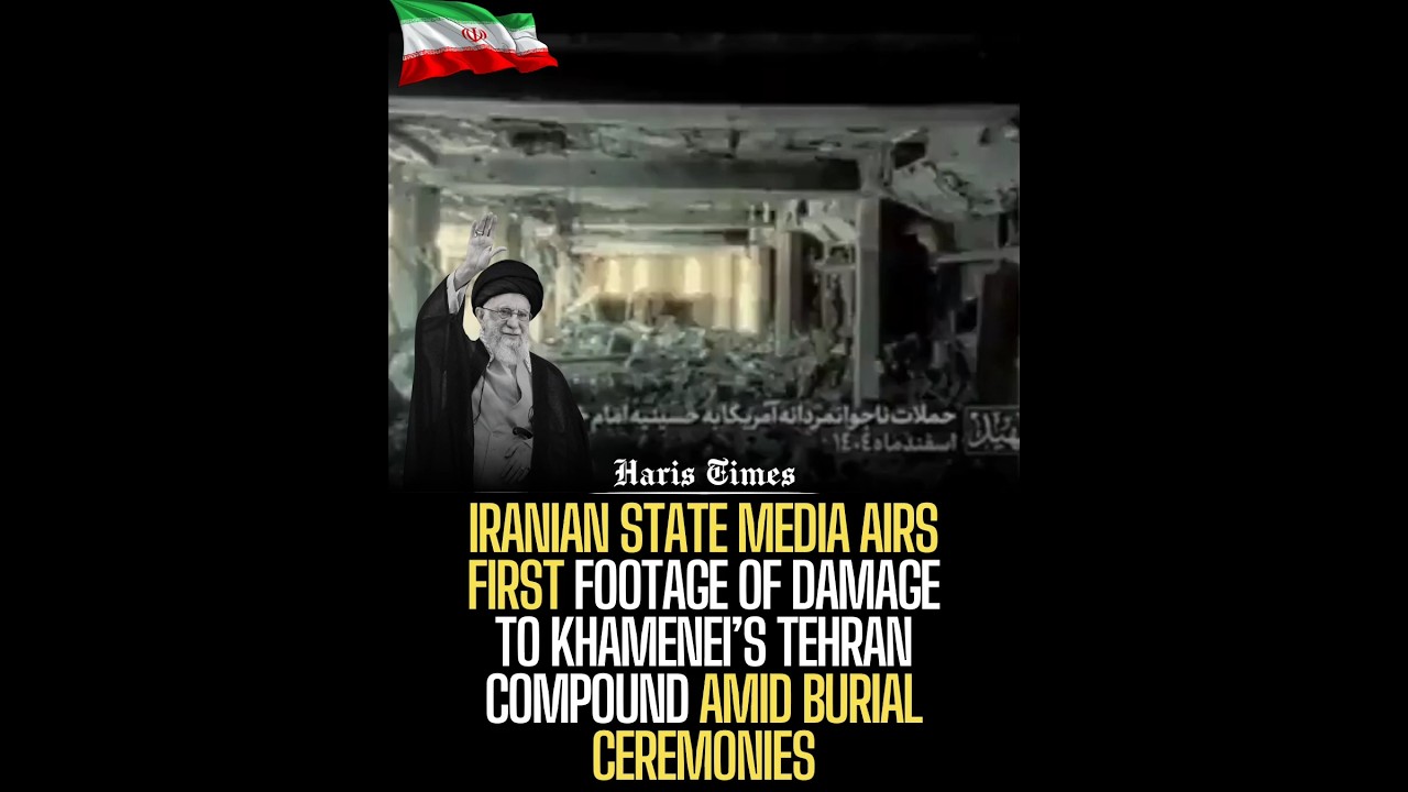 Iranian StateMedia Airs First Footage of Damage to Khamenei&rsquo;s Tehran Compound Amid Burial Ceremonies