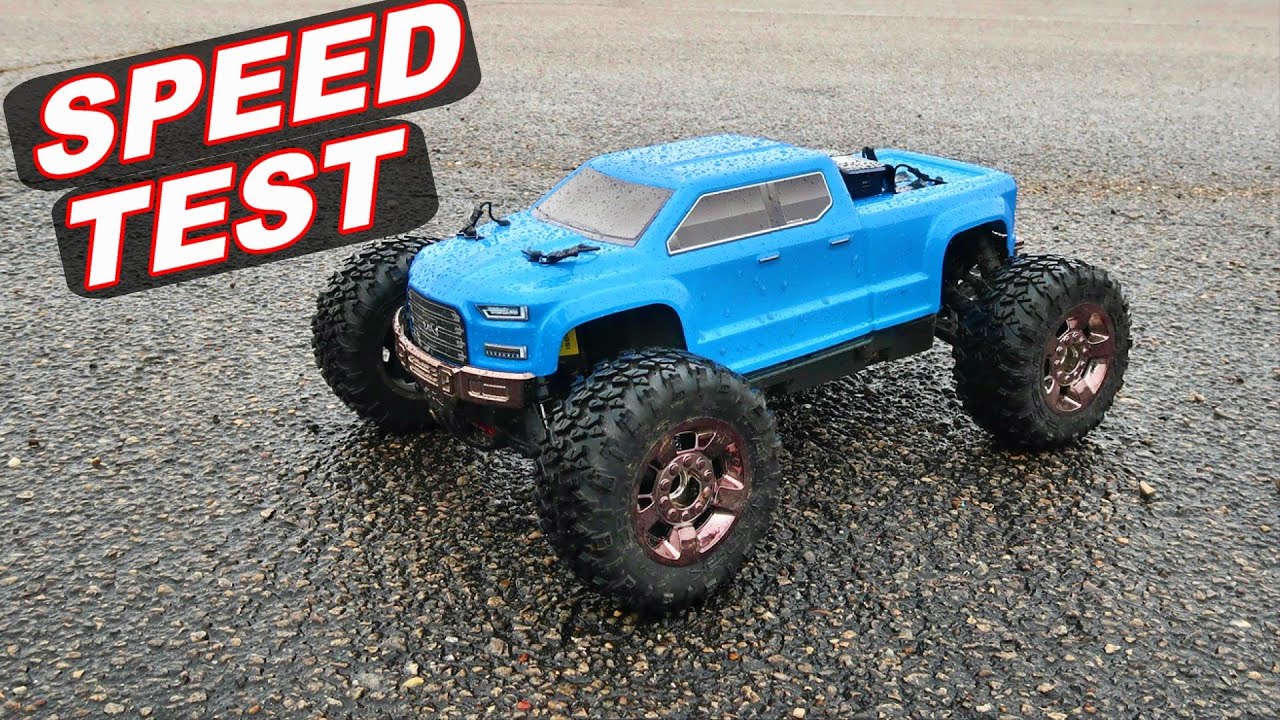 How Fast is the BRUSHLESS Arrma BIG ROCK CREW CAB 3S RC Monster Truck? - TheRcSaylors