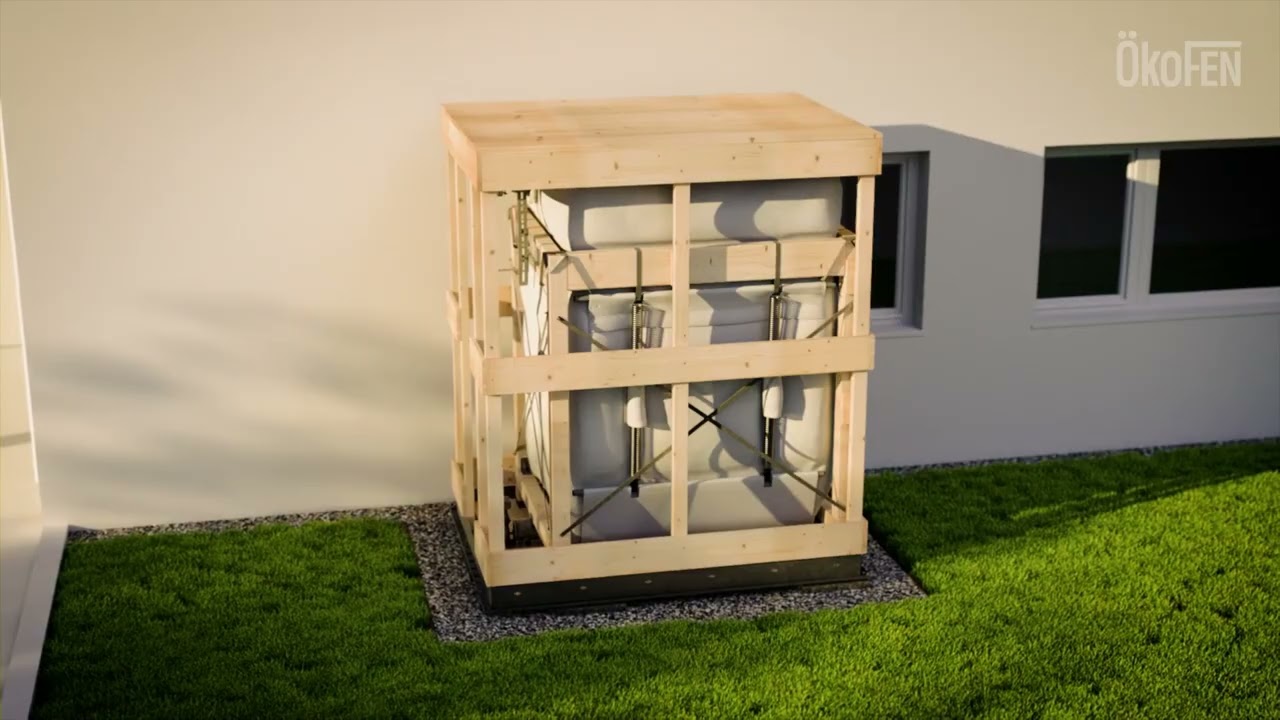 Chaudière à granulé : stockage de la réserve de granulés à l’extérieur – Flexilo Compact