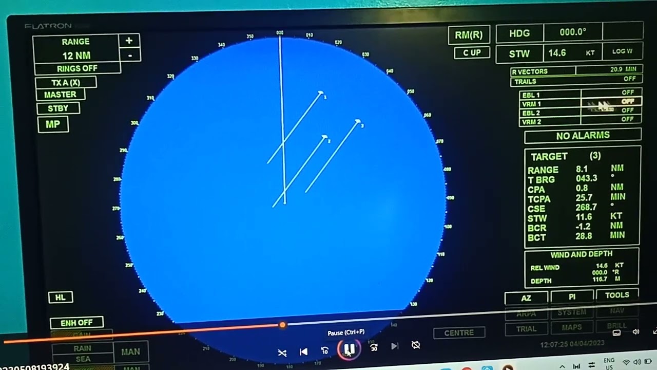 How to Use the Trial Maneuver In the Radar, and to find the New Course to alter to the required CPA.
