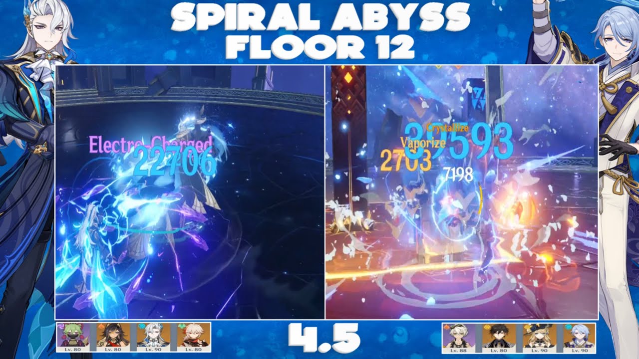 c1 Ayato & c0 Neuvillette | Spiral Abyss 4.5 Floor 12 - 9 Star Clear | Genshin Impact 4.5