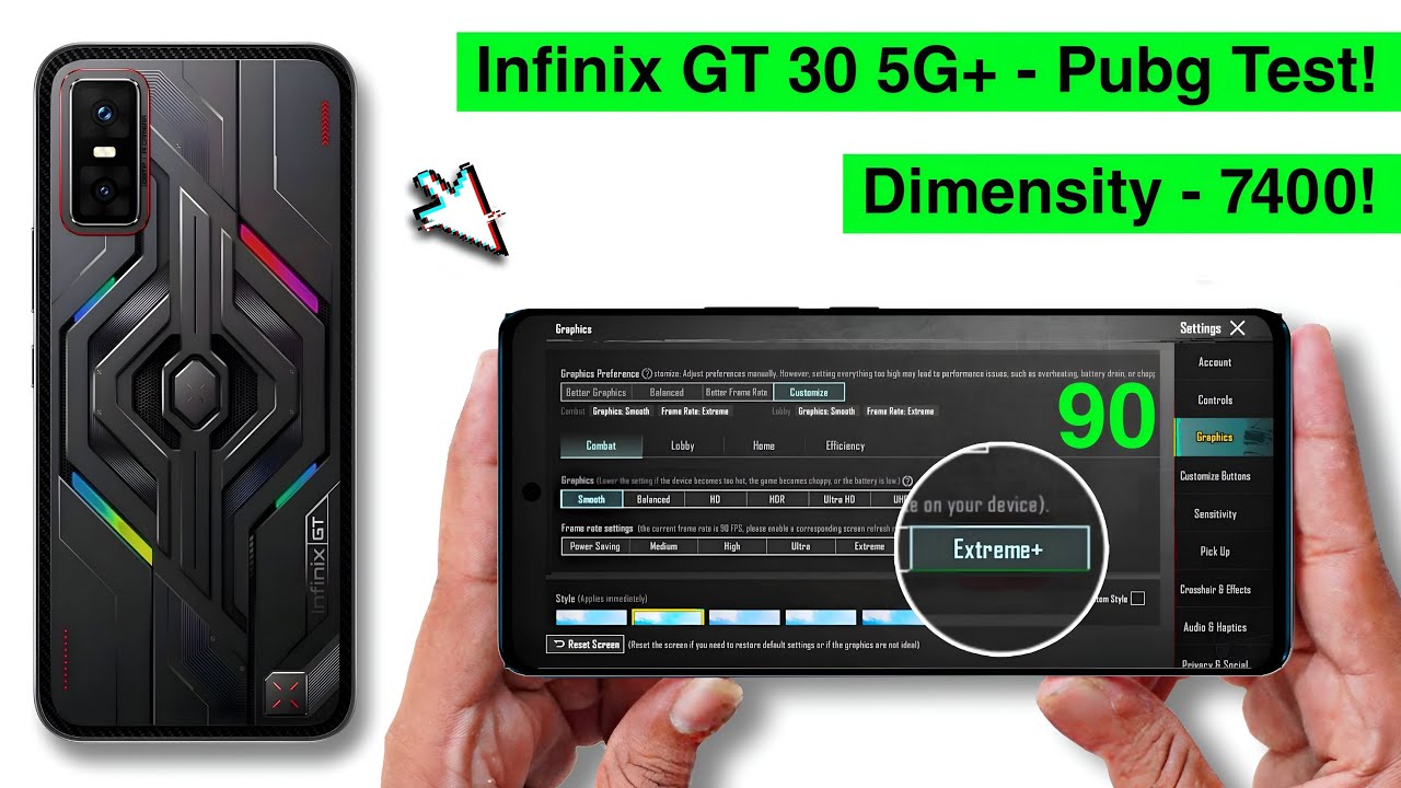 Infinix GT 30 5G Pubg Test, Infinix GT 30 5G Bgmi Test. DM 7400 + 144Hz.!🔥
