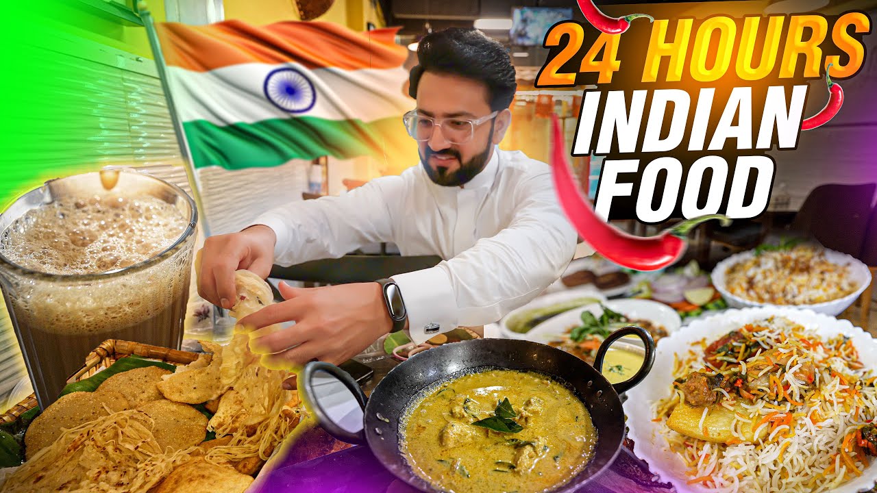 Pakistani 🇵🇰 Eating Only Indian Food for 24 Hours ""CHALLENGE"" South Indian, Lakhnawi, Hydarabadi