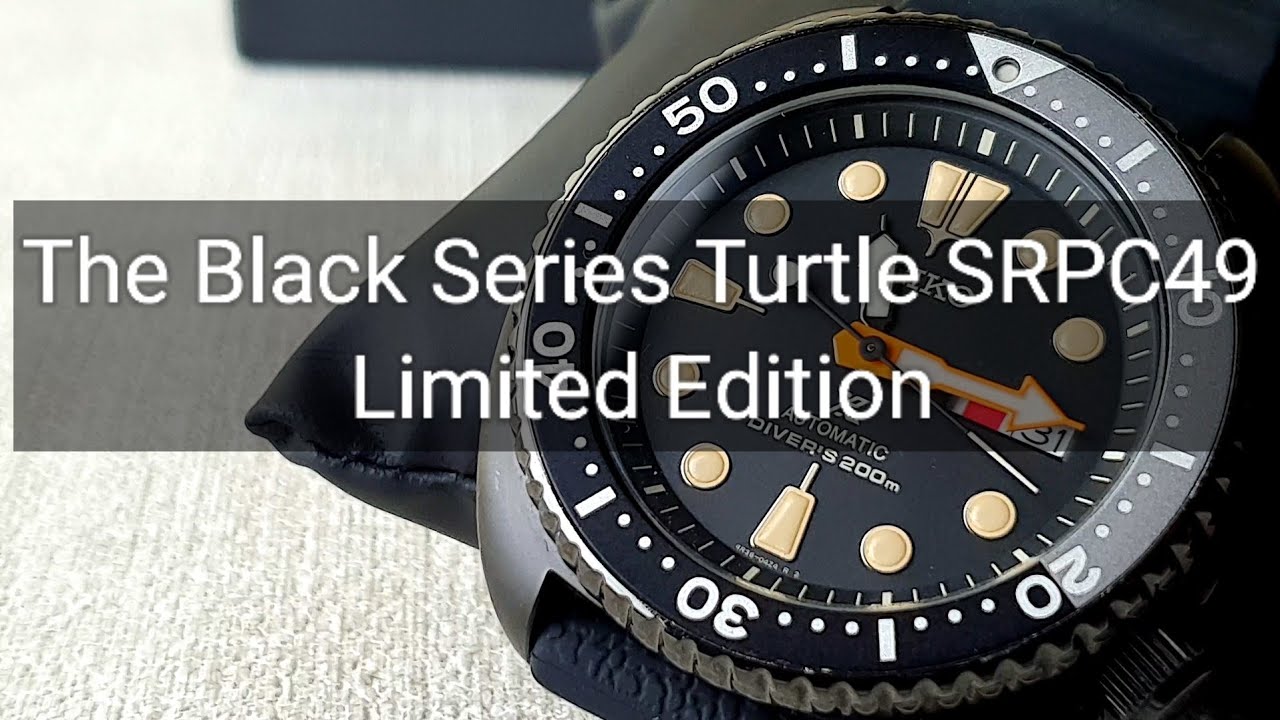 Seiko Turtle PROSPEX SRPC49K1 / SRPC49 The Black Series Automatic Limited Edition