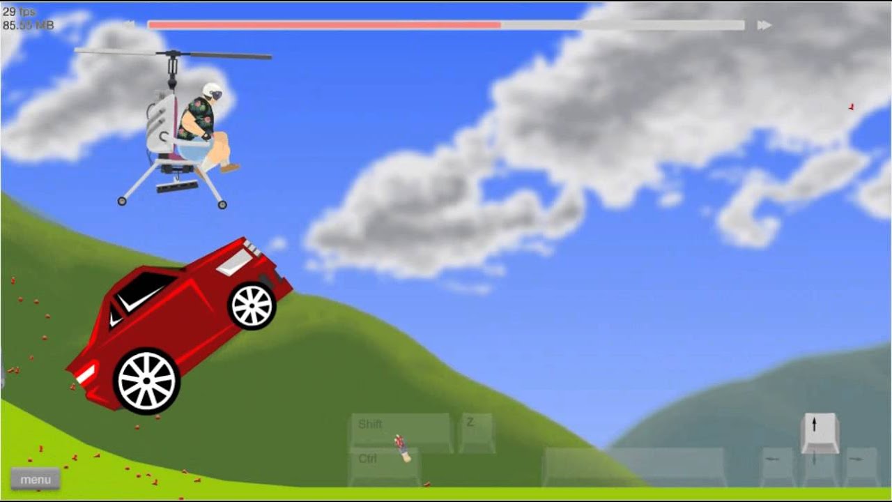 Happy Wheels: Helicopter Man VS The Car Theif