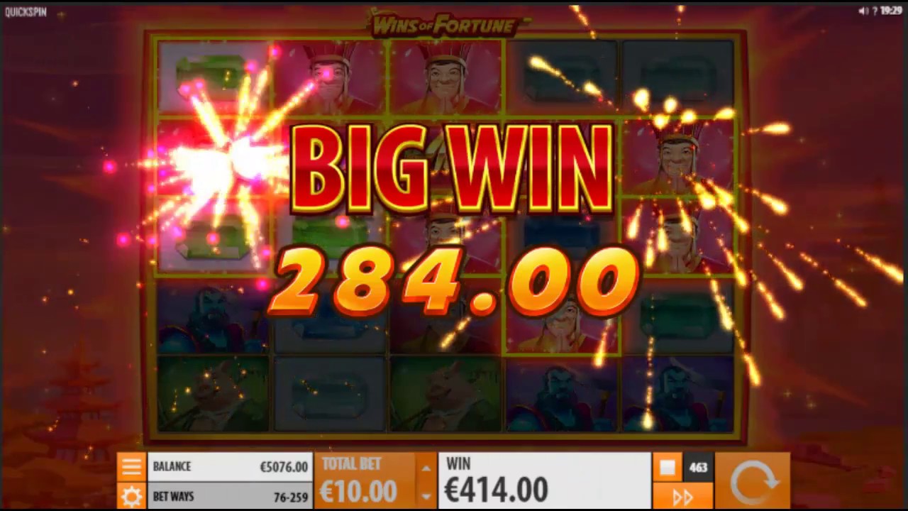 BIG WIN On Wins of Fortune Slot Machine From Quickspin