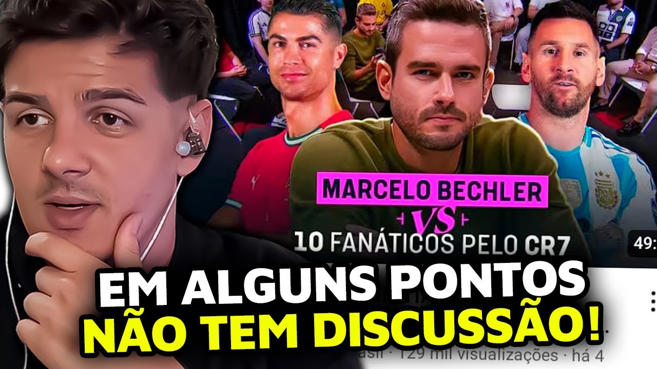 MARCELO BECHLER VS 10 FÃS DO CR7! MESSI VS CRISTIANO RONALDO! QUEM É MAIOR? - wardi REACT!