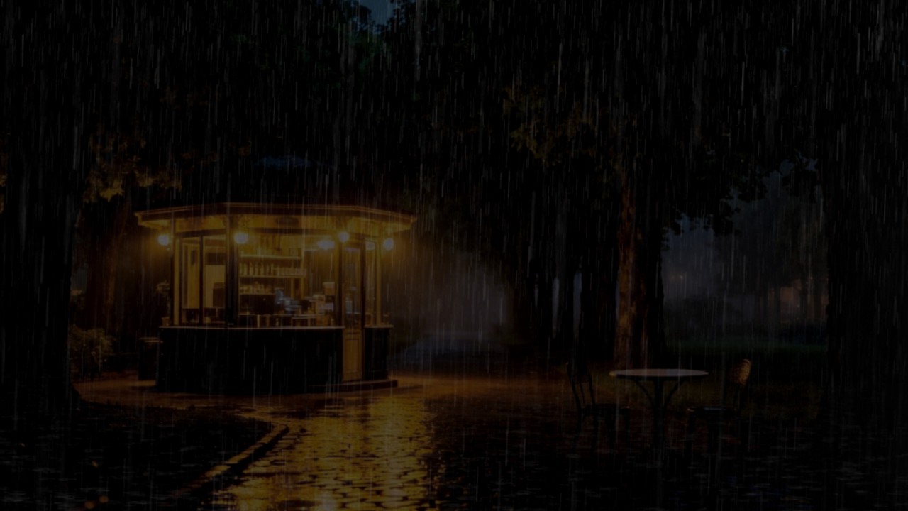 Deep Sleep Rain Sounds 🌧️ Heavy Rain & Gentle Distant Thunder in a Peaceful Midnight Forest