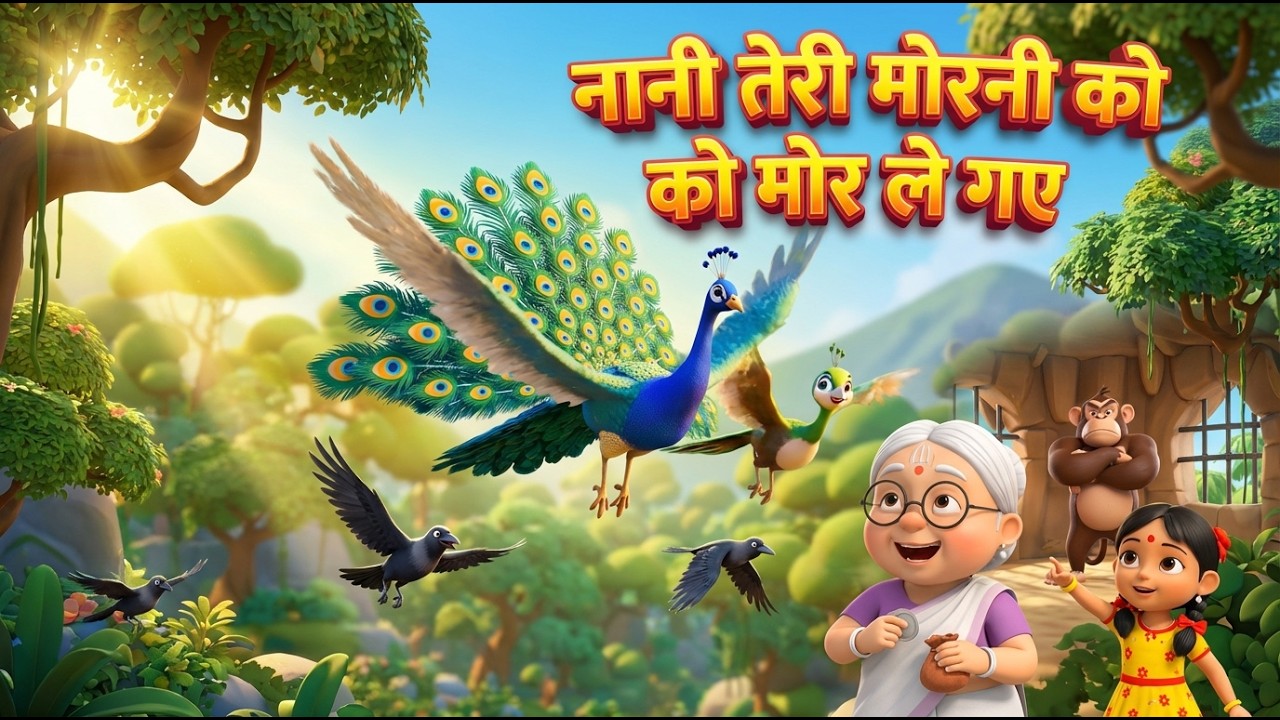 नानी तेरी मोरनी को मोर ले गए  | Hindi Cartoon For Kids | Hindi Nursery Rhyme 2026