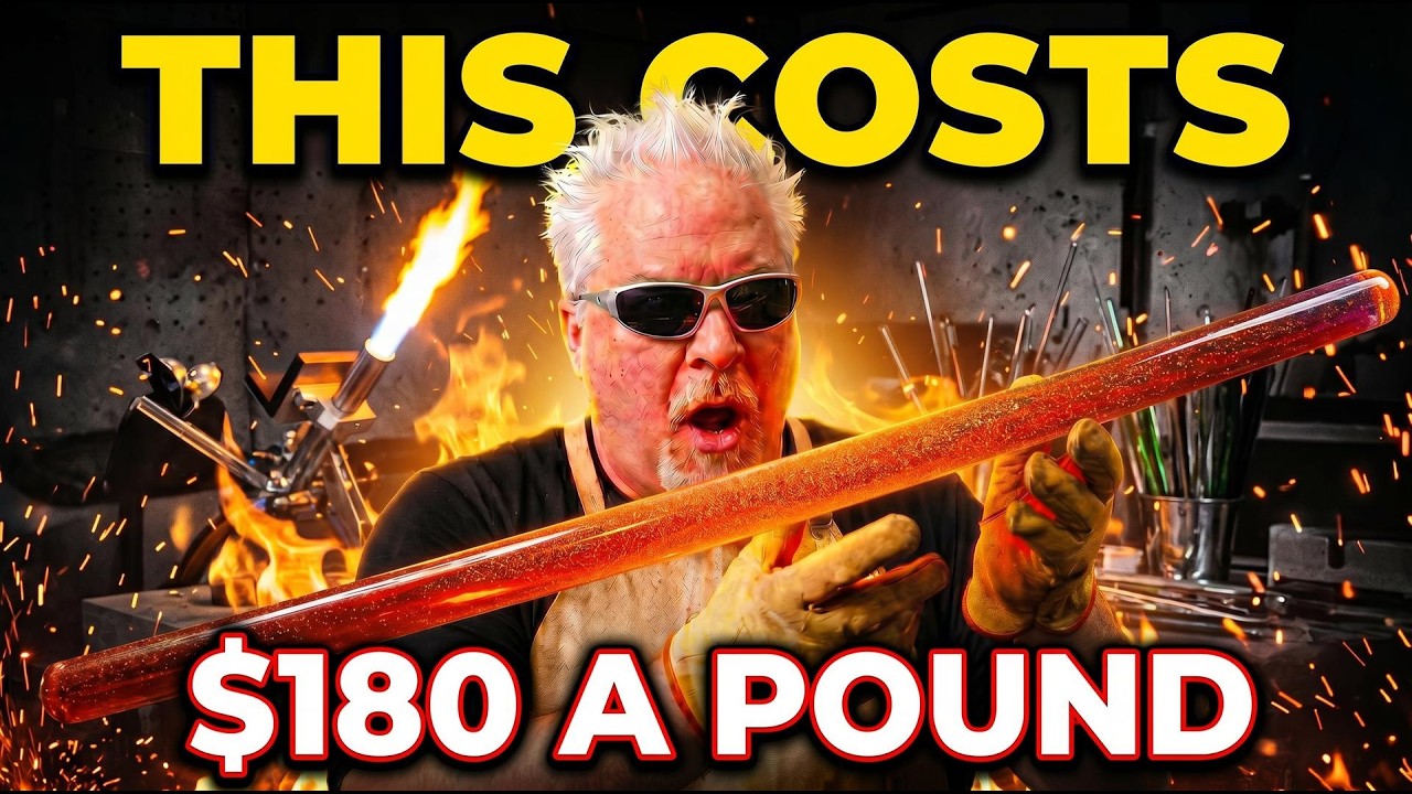 LIVE Glassblowing &ndash; Narrated Process: This Color Costs $180/lb &ndash; Worth It?