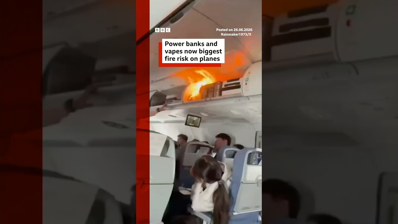 Power banks and vapes now biggest fire risk on planes. #BBCNews