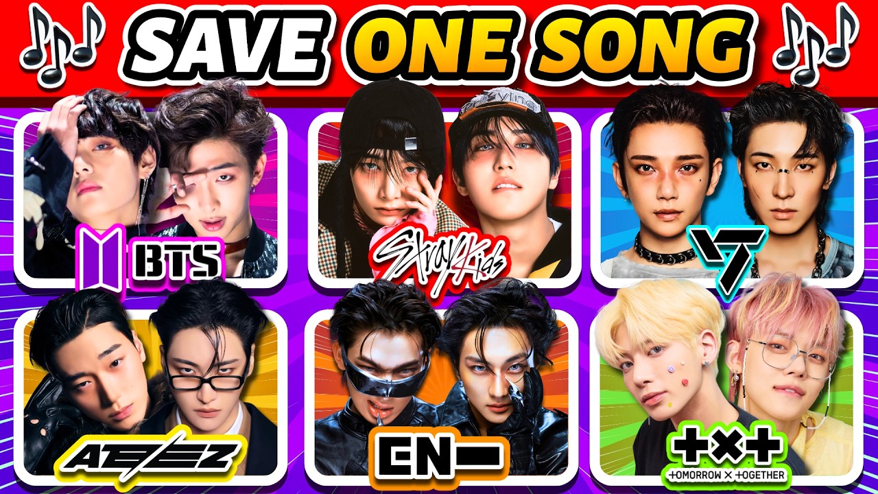 ✨ SAVE ONE KPOP SONG: BTS vs STRAY KIDS vs SEVENTEEN vs ATEEZ vs ENHYPEN vs TXT 🎶 | KPOP QUIZ 💖