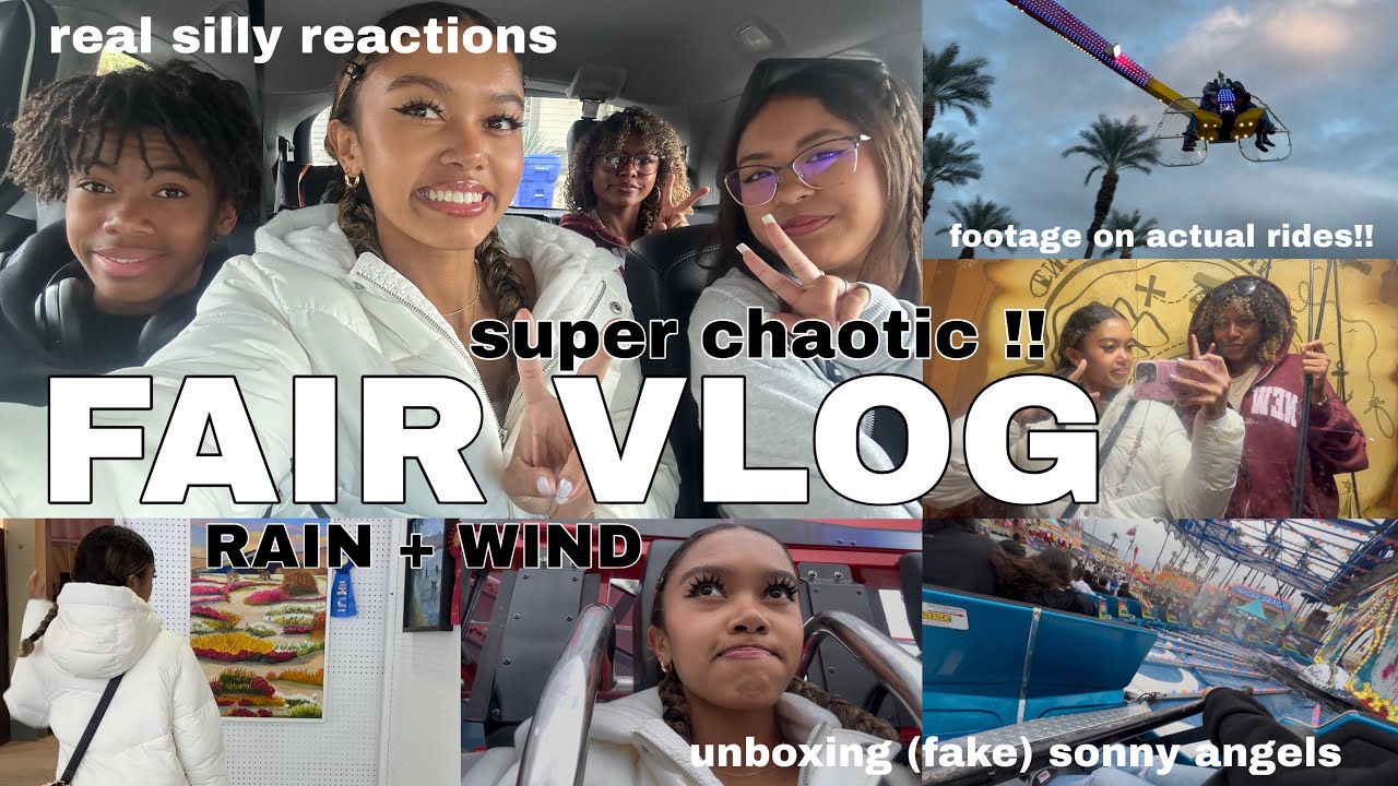 FAIR VLOG 💩🎡😅| silly, chaotic, bad weather but lots of giggles