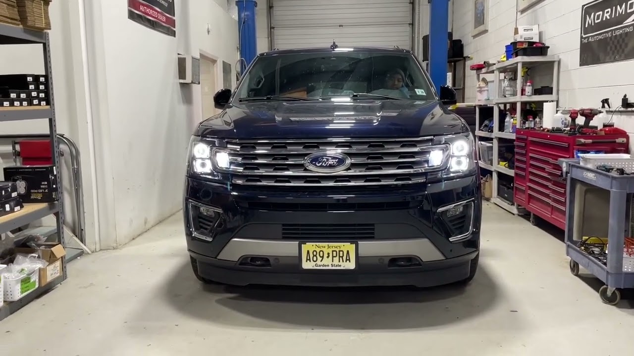 Custom Ford Expedition Headlights ! Dual Diode Dynamics LED Halos + G5BRT Bixenon Conversion