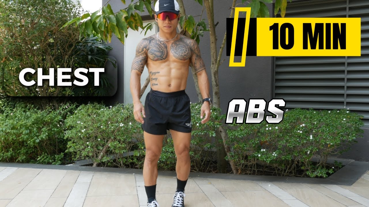 🔥 10 MIN CHEST & ABS WORKOUT 🔥 No Equipment - No Repeats 