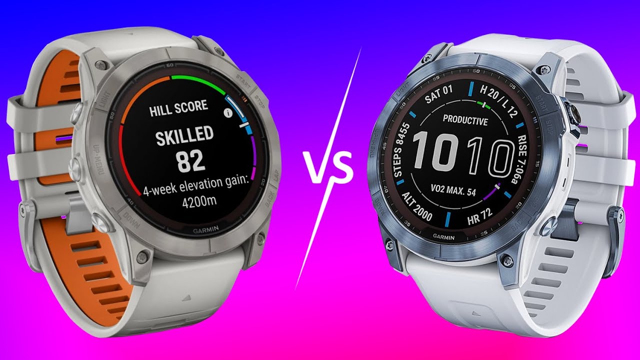 Garmin fenix 7x vs fenix 7x Pro Sapphire Solar