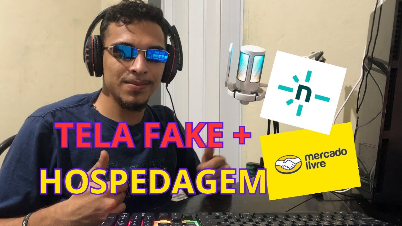 TELA FAKE + HOSPEDAGEM GR&Aacute;TIS QUALQUER SITE (BLACK/HOT)