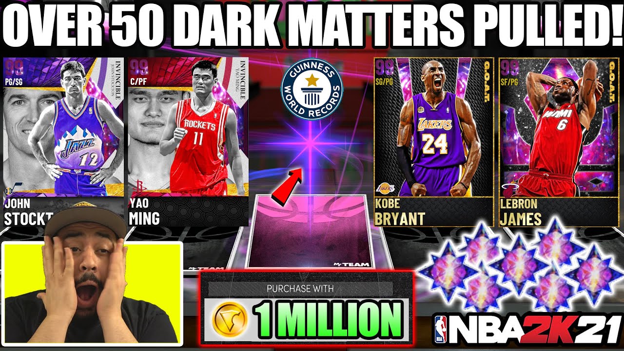 I SPENT 1 MILLION VC ON GUARANTEED INVINCIBLE DARK MATTER GOAT PACKS! NBA 2K21 MYTEAM PACK OPENING