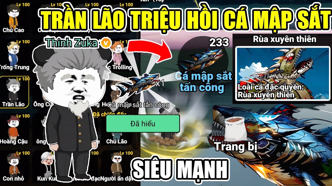 PHÁT HIỆN TRẦN LÃO MỞ KHOÁ TRANG BỊ CÁ MẬP SẮT SIÊU MẠNH ĐẠI CHIẾN TẤT CẢ TRONG CÂU CÁ VẠN CÂN