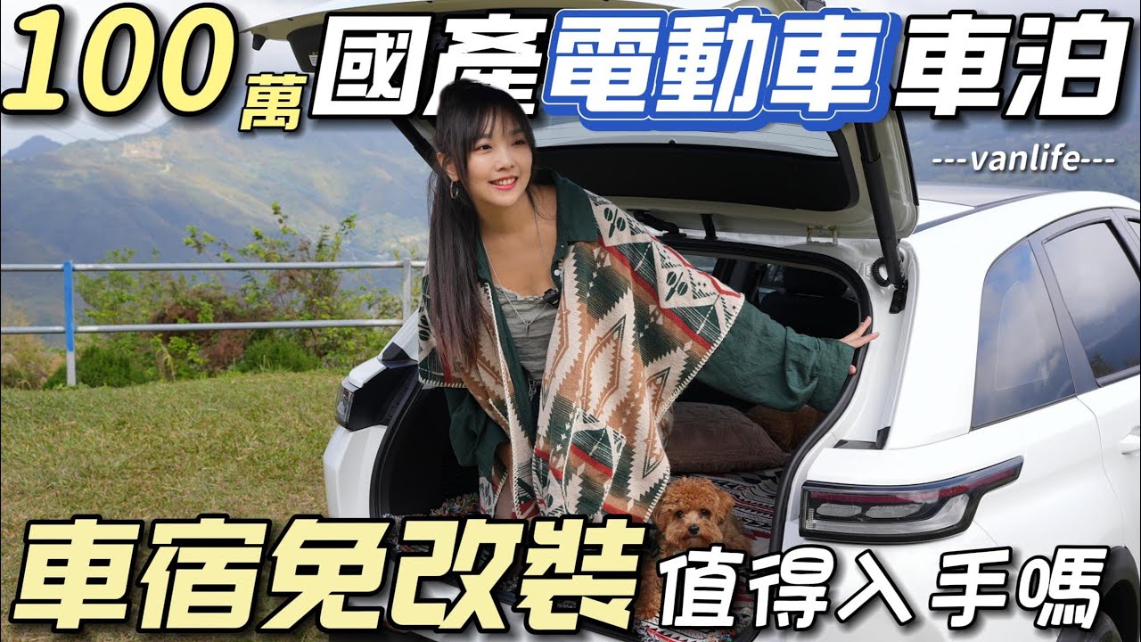 100萬國產電動車車泊【車宿免改裝！值得入手嗎？】露營模式超方便｜車中泊｜car camping | vanlife《老婆大人》
