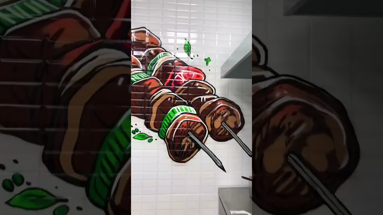 Если шею повар - художник ?🤔😂🥩🥩🥩  #явмясо #graffiti #graffitiart #graffitigirl #art  #шашлык