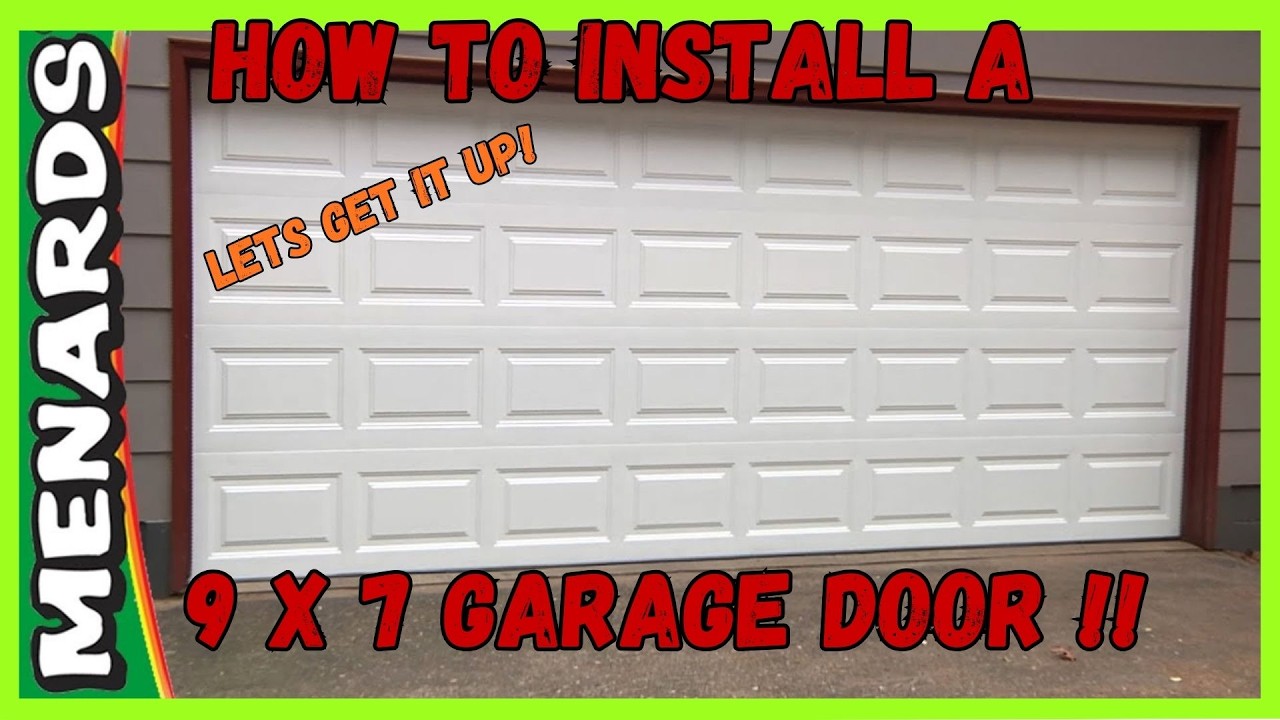 How to install a Menard's 9 x 7 Garage Door  #diy #trending