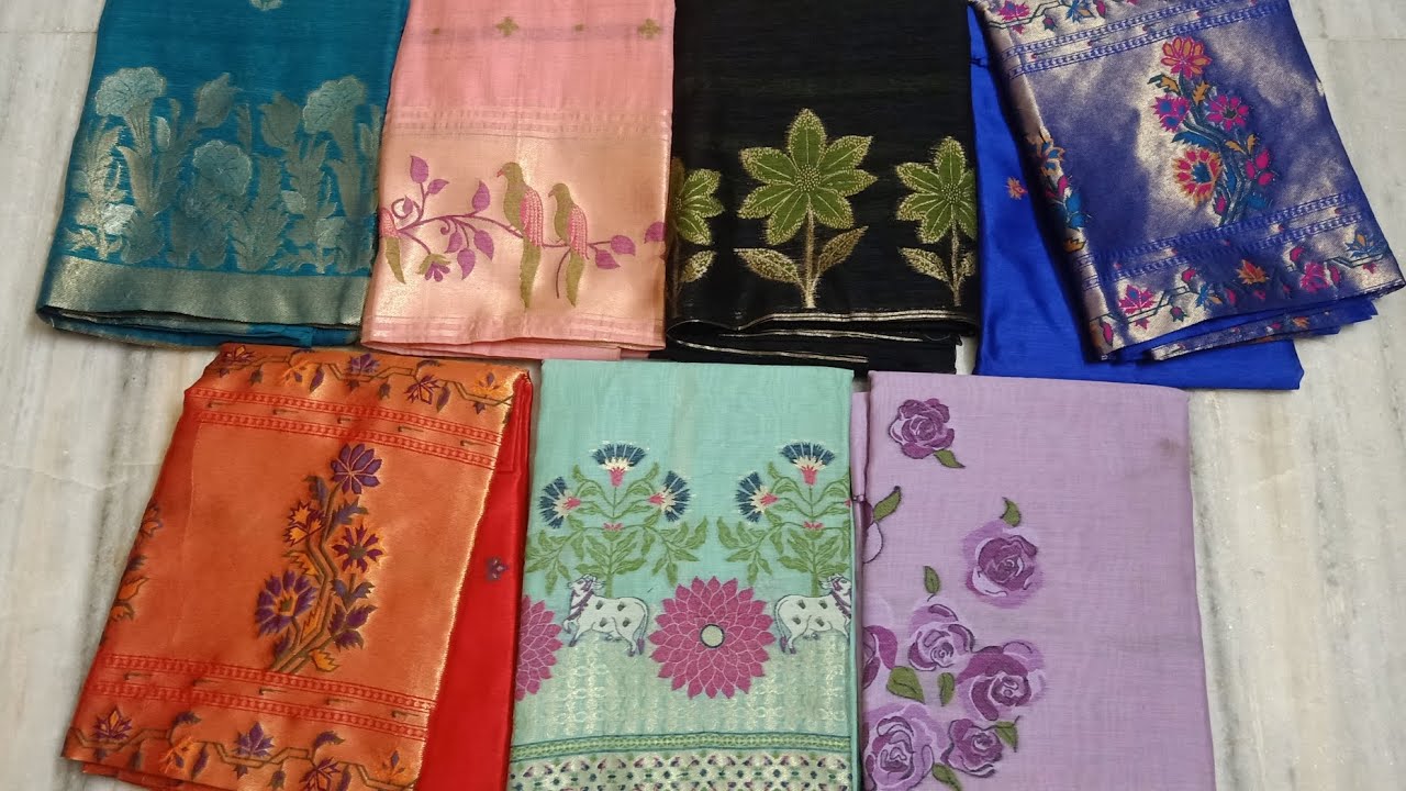 Jamdani dress materials @ 700.....☎️ 9966330792