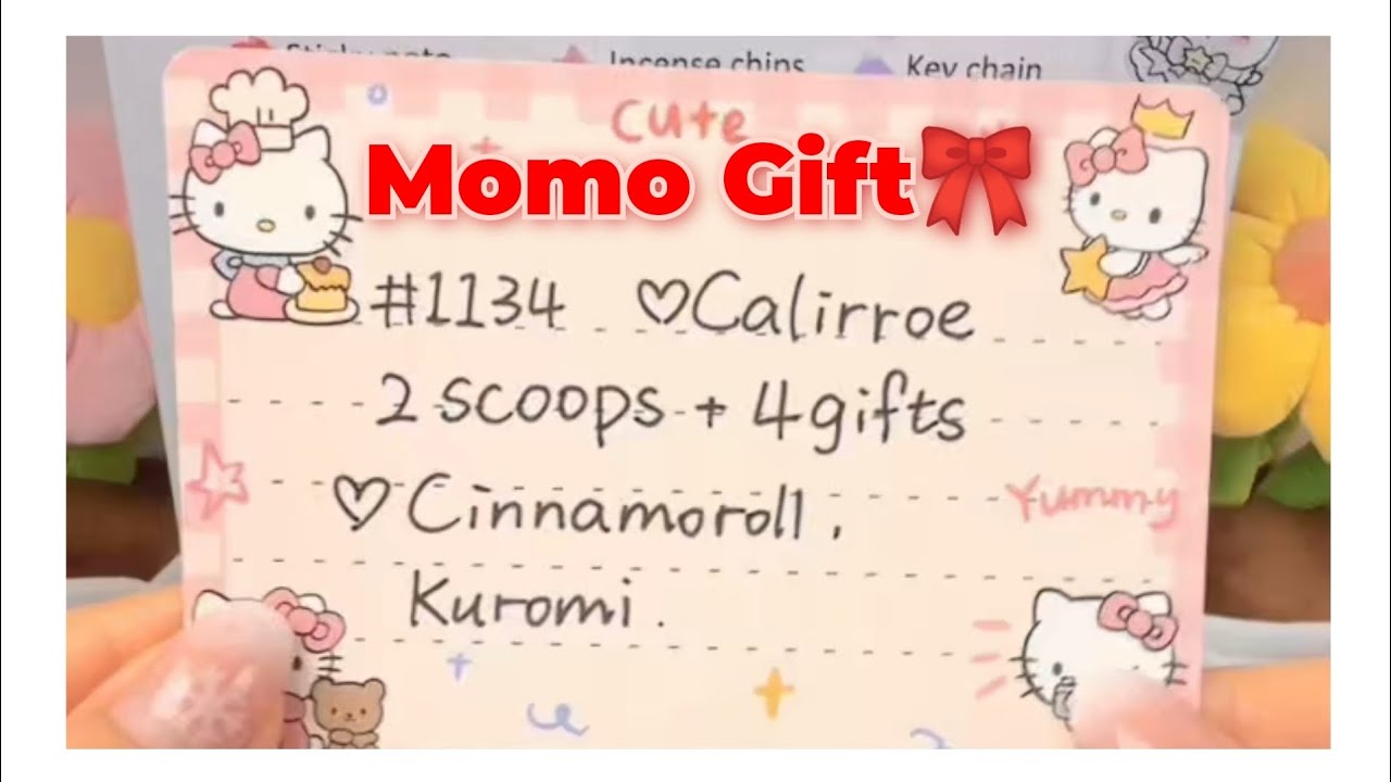 2 scoop order packaging for Calirroe✨Momo Gift🎀 #sanrio #cinnamoroll #kuromi #momogiftstore 
