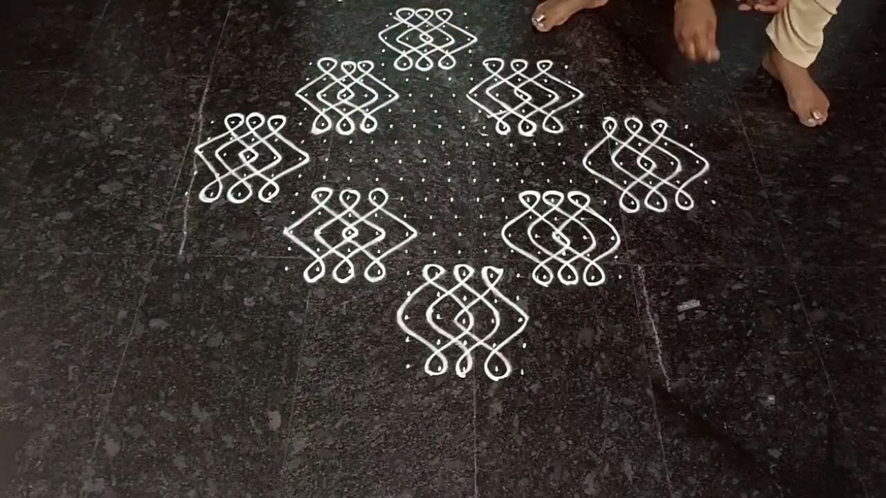 Dot rangoli, kolam, special festival rangoli. Art