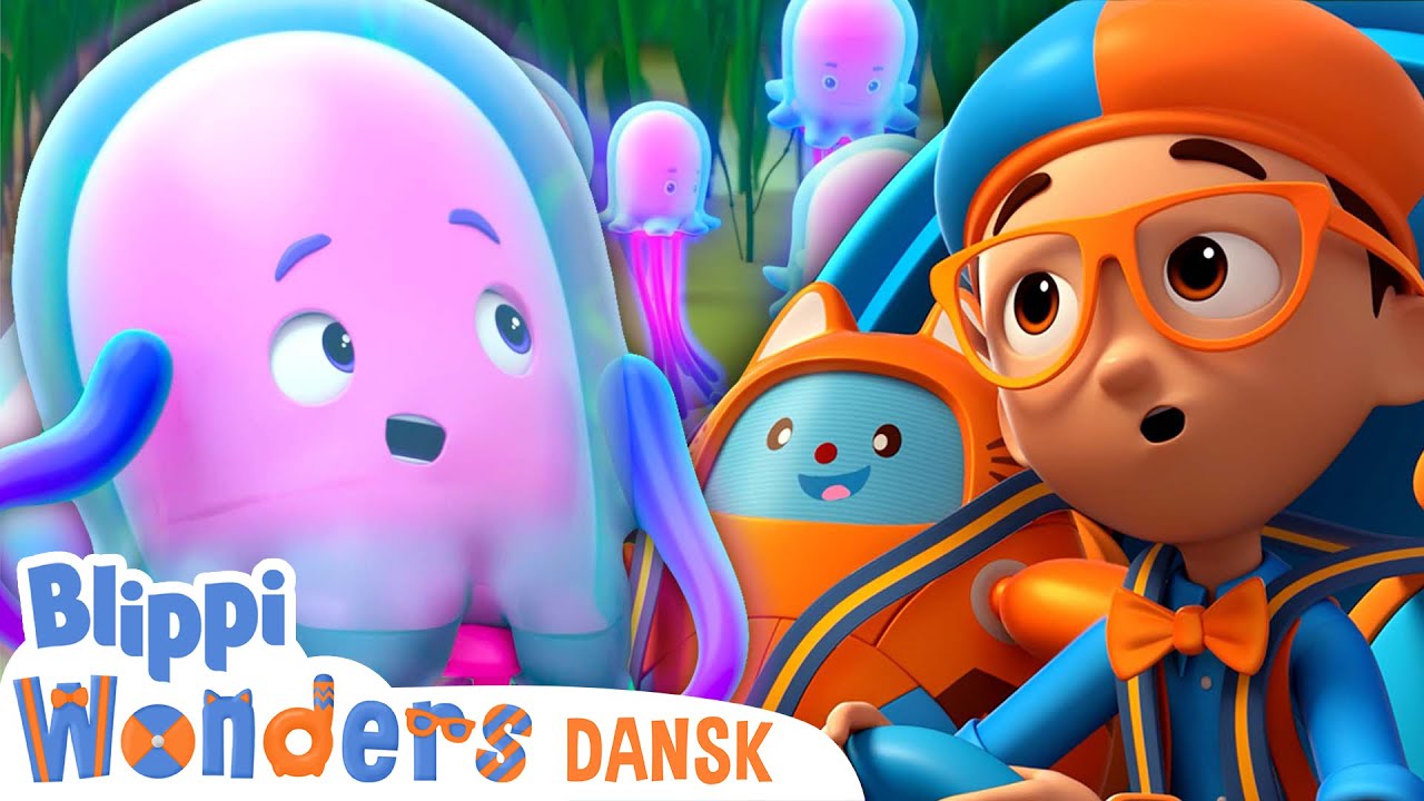 Havet | Blippi Dansk | Moonbug Børn Dansk - tegnefilm for børn