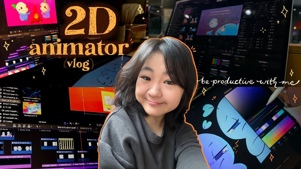 ARTIST VLOG ♡ ̆̈ 2D-аниматор для Psych2Go, кафе Мельбурна, продуктивные покадровые съемки