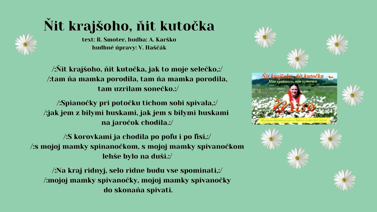BÁLINTOVÁ Miša, Nit krajšoho, hudba A.Karško, Txt Rudolf Smoter, hud.úpr. V.Haščák, hrá LH J.Štovku