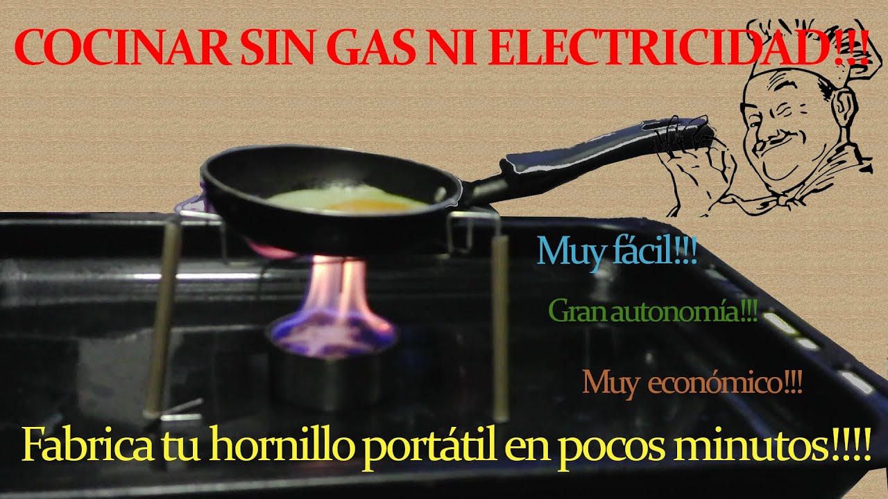 🔥 HORNILLO DE ALCOHOL PORTABLE LOW-COST 💲 . MUY FACIL!   !!! 😎 COCINAR SIN GAS NI ELECTRICIDAD!
