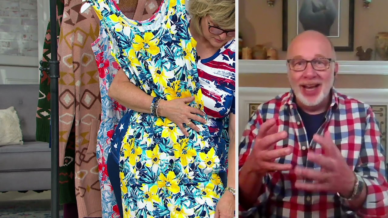 Denim & Co. Printed Jersey Sleeveless Romper Dress on QVC